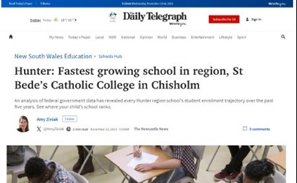 St Bede's Catholic College, Chisholm the fastest growing school in the region Image